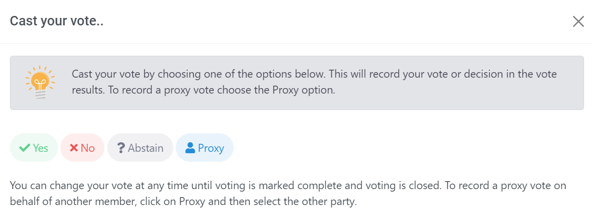 Integrated voting option