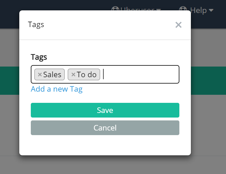 Create and add tags to any conversation for easy filtering